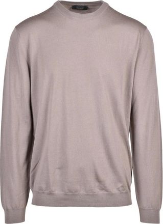 Zanone Heren, Truien, Beige, Maat: 2XL Wol