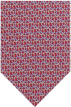 Ferragamo Red Gancini Logo Tie