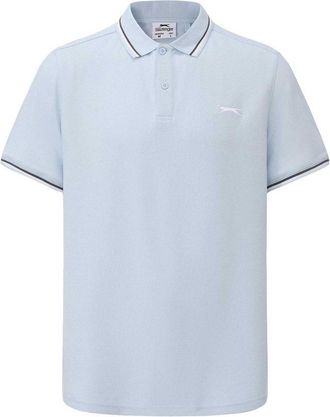 Slazenger Herenpoloshirt met contrasterende punten (Lichtblauw)