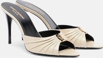 Saint Laurent Mules Babylone Cassandre de piel