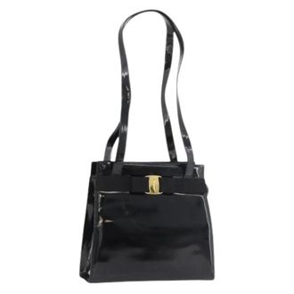 Ferragamo Pre-owned Shoulder Bags, female, Black, Size: ONE SIZE Pre-owned Hand Bag