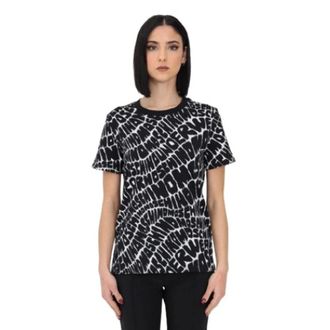 Moschino Tops, Dames, Zwart, L, Katoen, T-Shirt