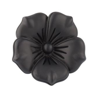 Jan Leslie Matte Flower Lapel Pin in Black at Nordstrom
