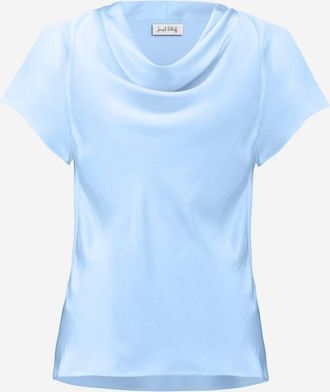 Joseph Ribkoff Womens Cowl Neck Satin Top In Sky Blue