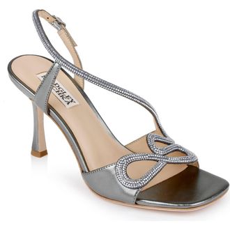 Badgley Mischka Anessa Slingback Sandal in Silver Antique at Nordstrom Rack, Size 8.5