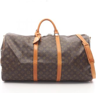 Louis Vuitton Brown Coated Canvas Pvc Monogram Leather Boston Bag (Pre-Owned)