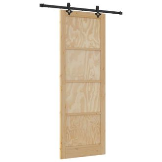vidaXL Puerta Corredera Orkdal Natural 83 X 232 Cm Vidaxl