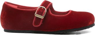 Birkenstock Santa Clarita ballerinas met gesp - Rood
