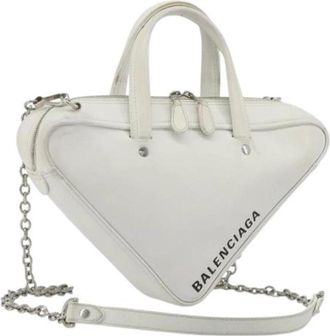Balenciaga Pre-owned Vintage Hand Bag - Dames - Vintage Handtas - Wit - ONE Size - Leer - Vintage