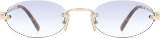 Miu Miu MUA54S ZVN80O Womens Sunglasses Gold Size 51
