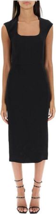 Dolce & Gabbana Square Neck Sheath Dress - Dames - Casual kleedjes - Zwart - S - Kleedjes