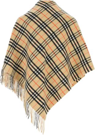 Burberry Unisex Bandana Shawl Beige Wool Cashmere