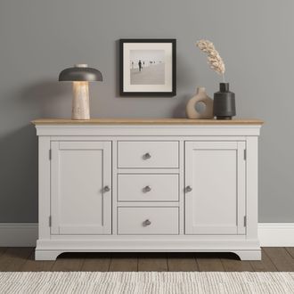 Seconique Bordeaux 2 Door 3 Drawer Sideboard (Fully Assembled) in Ivory