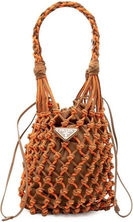 Prada Pre-owned Prada Small Suede Macrame Noue Shoulder Bag C645381241A7B8W0