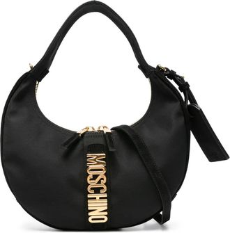 Moschino Borsa a spalla con applicazione - Nero
