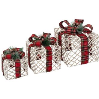 F&eacute;&eacute;ric Lights & Christmas Adornos De Regalo De Rat&aacute;n X3 Led Blanco C&aacute;lido - Feeric Lights & Christmas