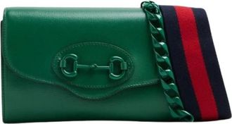 Gucci Shoulder Bags, female, Green, ONE SIZE, Horsebit 1955 Soft Medium Shoulder Bag