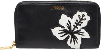 Prada Black Leather Long Wallet (Bi-Fold) (Pre-Owned)