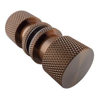 Marcel Breuer Handgreep - enkelpunts model B Carving tbv glazen deuren - deuren geborsteld koper PVD PVD