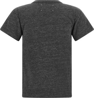 Maison Margiela Logo-Printed Cotton T-Shirt - Gray