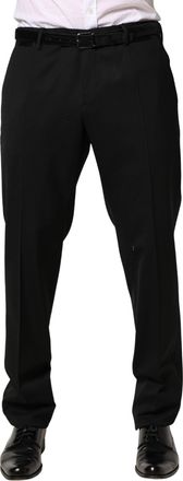 Dolce & Gabbana Black Wool Skinny Men Dress Trouser Mens Pants
