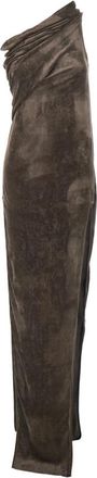 Rick Owens Bruine Pijlpunt Jurk Jurk - Dames - Maxi kleedjes - Bruin - S - Kleedjes