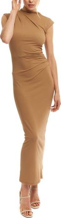LBLC The Label Presley Shirred Dress in Chestnut at Nordstrom, Size X-Small