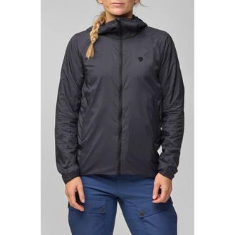 Fj&auml;llr&auml;ven Keb Thermal Wind Jacket in Black at Nordstrom, Size Small