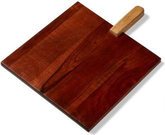 Tag Verge Square Board Natural Mango Wood Everyday Serving Tray in Black at Nordstrom