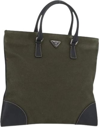 Prada Pre-owned Tote Bags, female, Green, Size: ONE SIZE Pre-owned Tote Bag