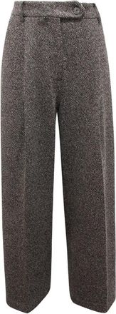 Emma & Gaia 44P186 Rechte Broek - Dames - Straight fit broeken - Grijs - XS - Katoen - Broeken