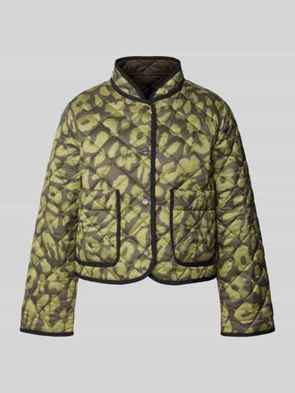 Marc Cain Regular Fit Steppjacke mit Stehkragen in Oliv, Gr&ouml;&szlig;e 42