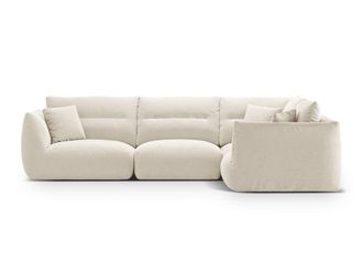 CXL by Christian Lacroix Sof&aacute; esquinero derecho modular 5 plazas de tejido estructural marfil