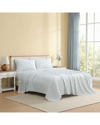 Laura Ashley Ditsy Doodle Cotton Percale Sheet Set