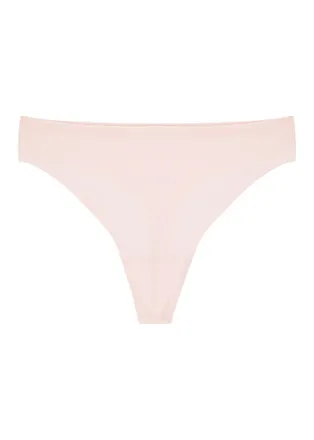 Chantelle Soft Stretch Light Pink Thong, Thong, Partially Lined - One Size