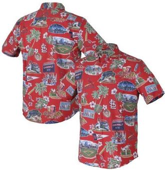 Reyn Spooner Mens Reyn Spooner Red St. Louis Cardinals Scenic Tri-Blend Performance Button-Up Top at Nordstrom, Size Xx-Large