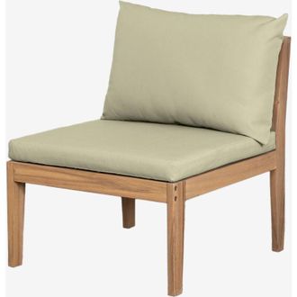 Sklum Sklum - Modulo centrale per divano da giardino componibile Filips in legno di acacia