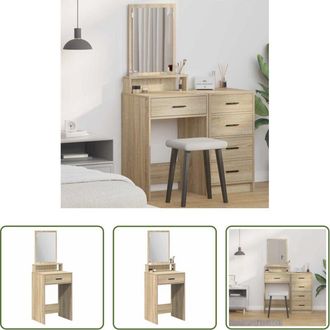 vidaXL Tavolo da trucco Rovere Sonoma - Tavolo da Trucco con cassetto Rovere Sonoma 50 x 41 x 140 cm