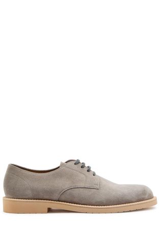 Brunello Cucinelli Suede Derby Shoes - Grey - 45 (IT45 / UK11)