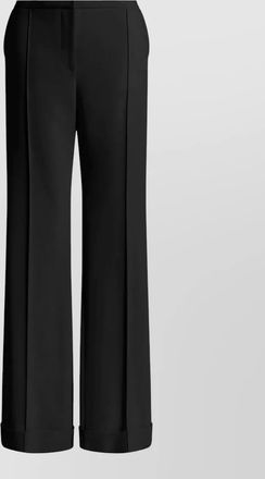 Alberta Ferretti high waist wide leg cuffed trousers