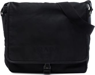 Prada Pre-owned Prada Saffiano Trimmed Tessuto Buckle Messenger Bag Unisex YQUBY6DRNB92HWT7