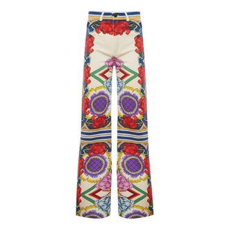 La DoubleJ Retro Romance Flare Jeans - Dames - Wijde Broeken - Veelkleurig - W28 - Katoen - Broeken