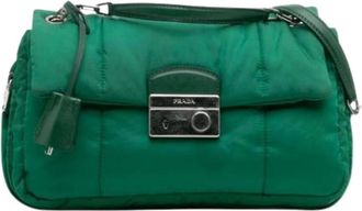 Prada Pre-owned Shoulder Bags, female, Green, Size: ONE SIZE Pre-owned Vintage Shoulder Bag