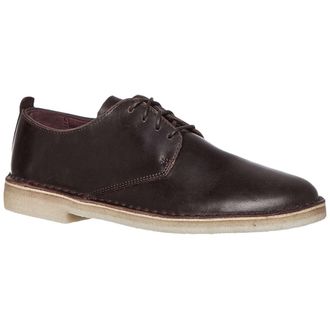 Clarks Desert London Leather Mens Lace Up Shoes - Chestnut - Size:UK 10