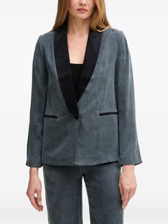 Hoss Intropia shawl-lapel blazer - women - Lyocell/Viscose/Cotton/Elastane/Polyester/Viscose - S - Blue