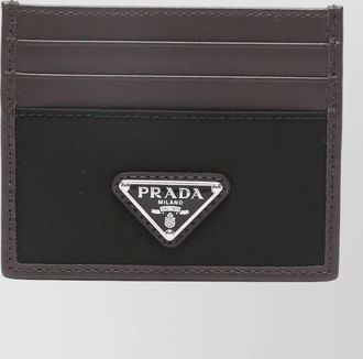 Prada credit card holder contrast panel design