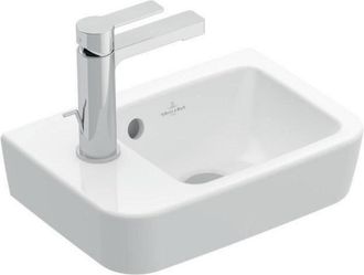 Villeroy & Boch V&b Handwaschbecken O.novo Compact 360x250mm Be Rechts Mit &Uuml;berlauf Wei&szlig; C+