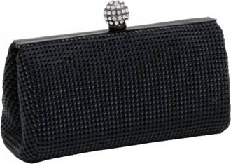 Whiting & Davis Crystal Ball Clutch In Black