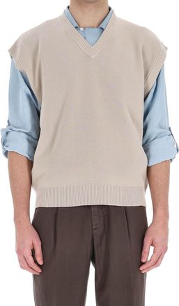 Roberto Collina V-Neck Cotton Gilet