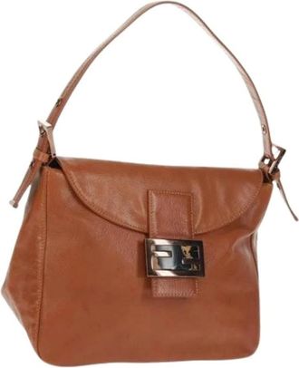 Fendi Pre-owned Shoulder Bags, female, Brown, Size: ONE SIZE Pre-owned Vintage Shoulder Bag